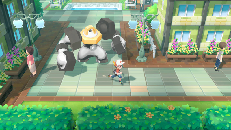 Transfer Melmetal from Pokemon Go to the new Switch games, and he becomes your big metal buddy, and no one will f*** with you ever.